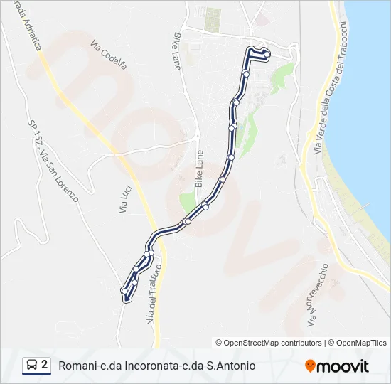 2 Bus Line Map
