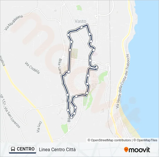 CENTRO Bus Line Map