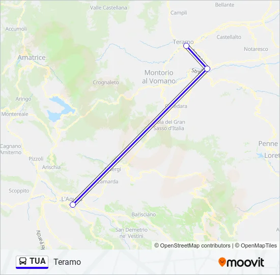 TUA Bus Line Map