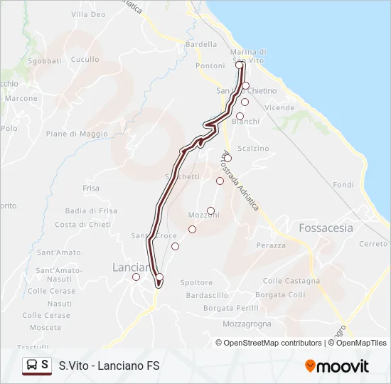 S Bus Line Map