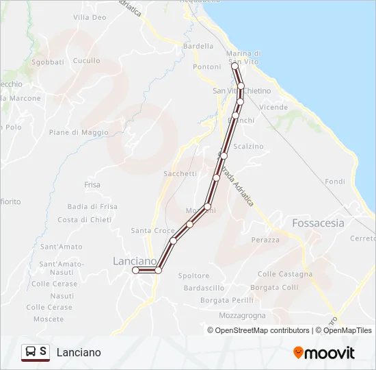 S Bus Line Map