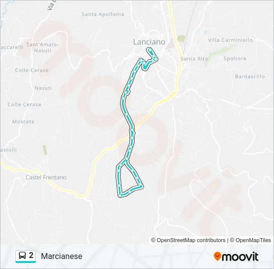2 Bus Line Map