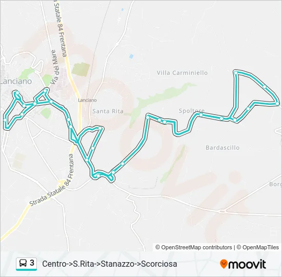 3 Bus Line Map