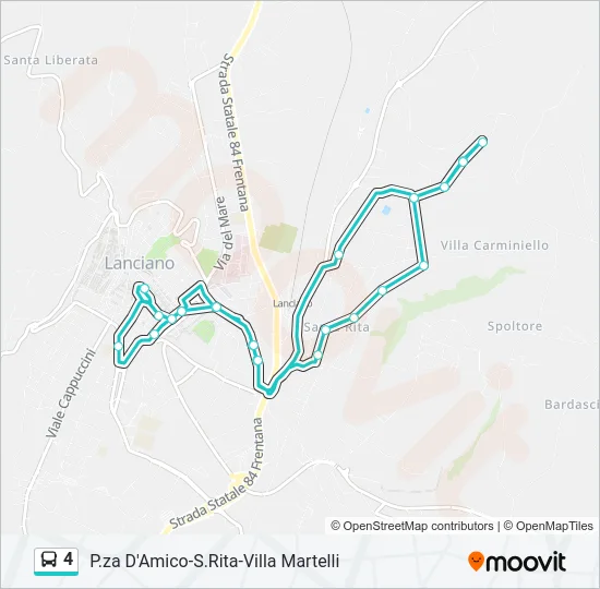 4 Bus Line Map