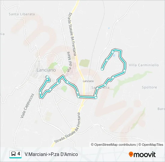 4 Bus Line Map