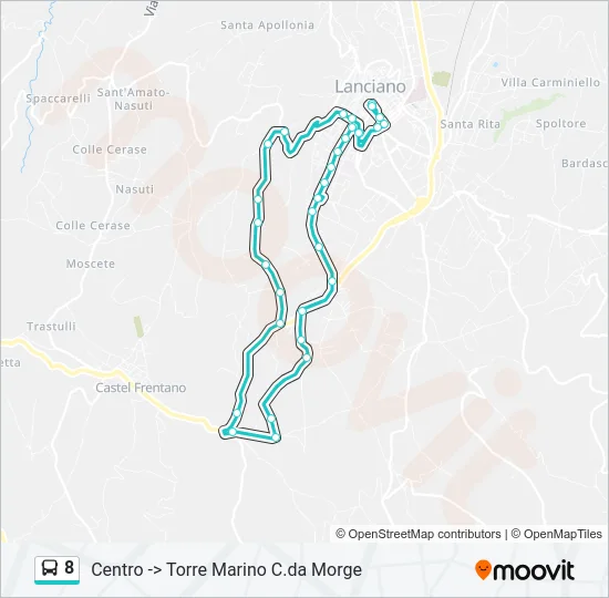 8 Bus Line Map