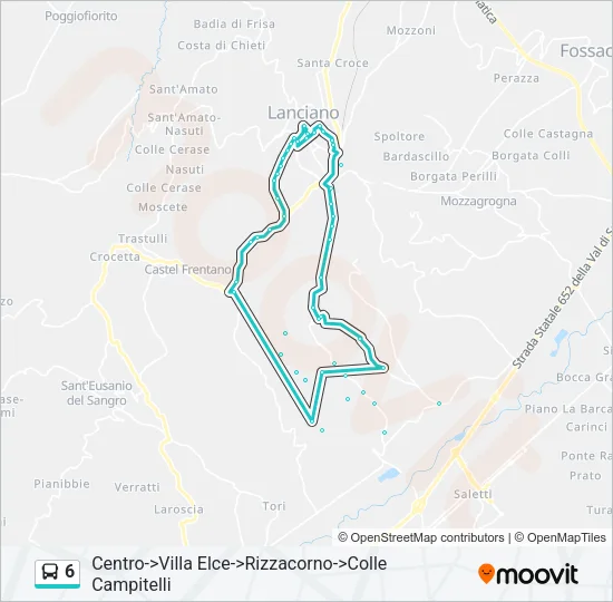 6 Bus Line Map