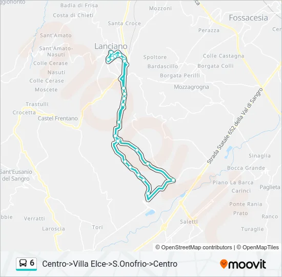 6 Bus Line Map