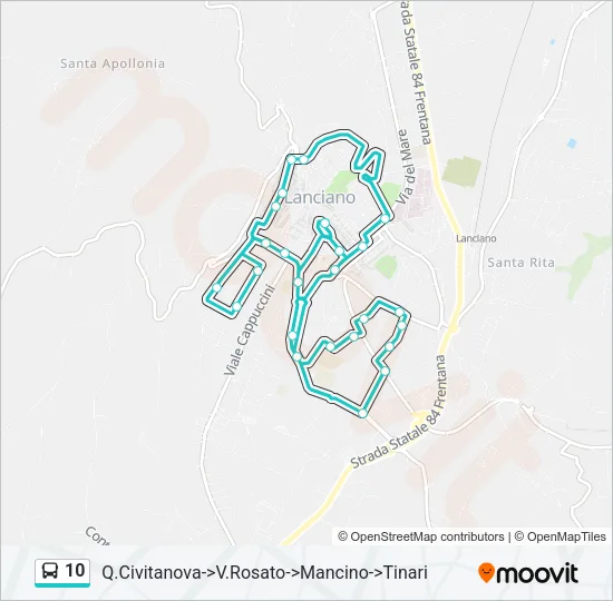 10 Bus Line Map