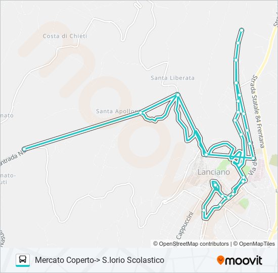 Percorso linea bus LINEA 9 MARRONE