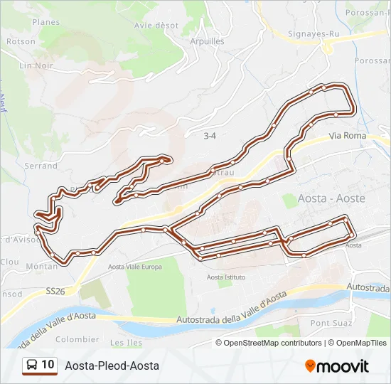 10 Bus Line Map