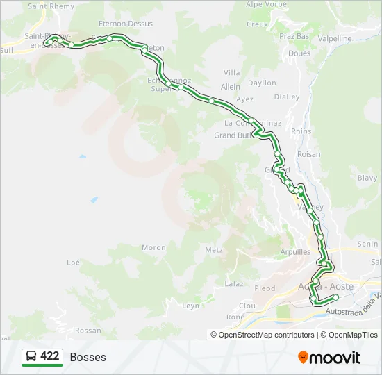 Percorso linea bus 422