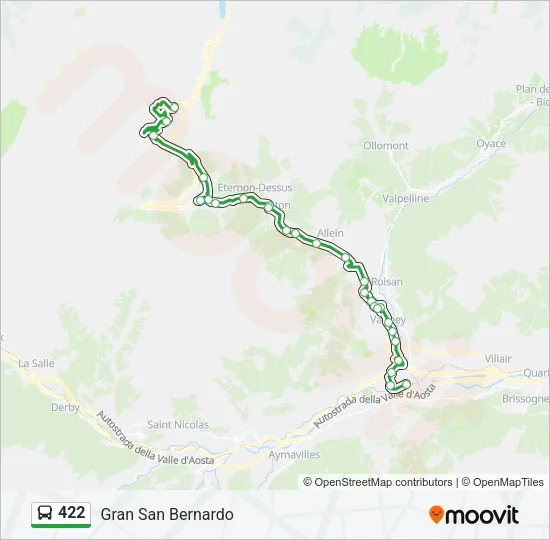 422 Bus Line Map