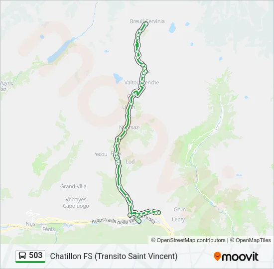 503 Bus Line Map