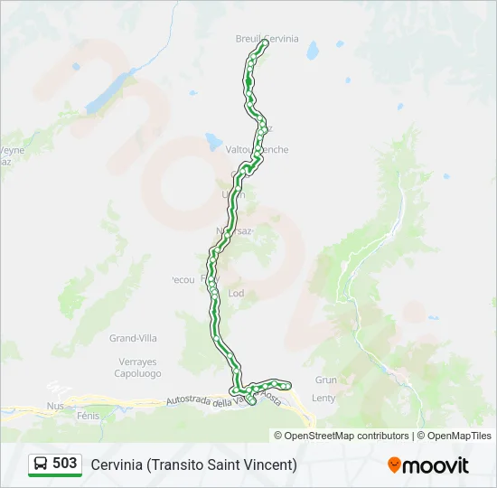 503 Bus Line Map