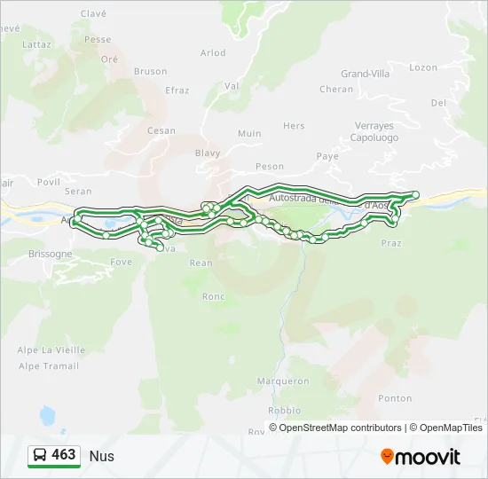 463 Bus Line Map