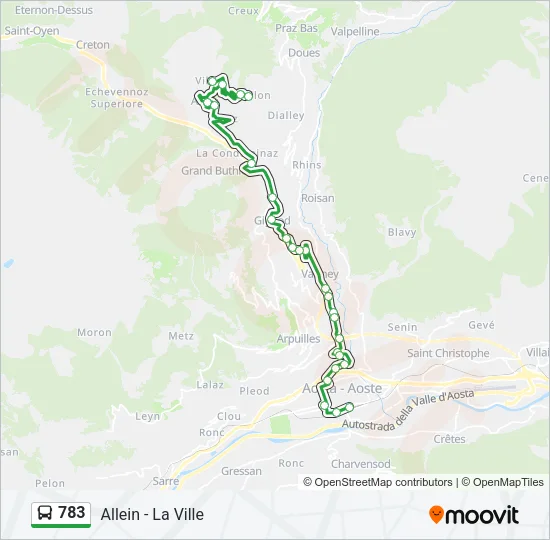783 Bus Line Map