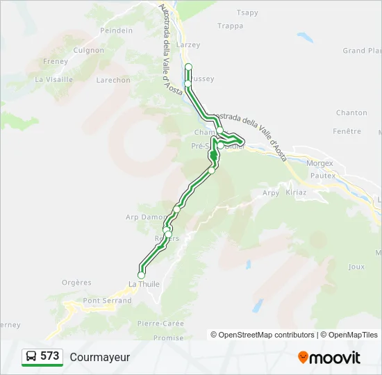 573 Bus Line Map