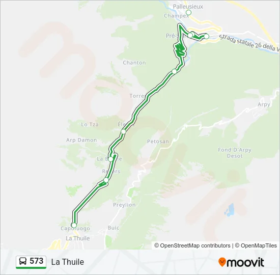 573 Bus Line Map