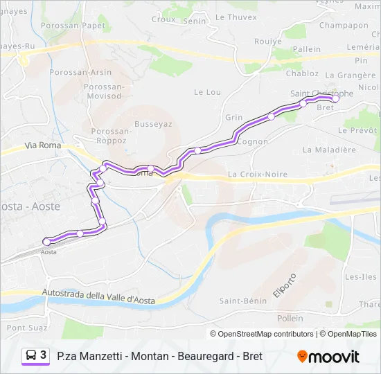 3 Bus Line Map