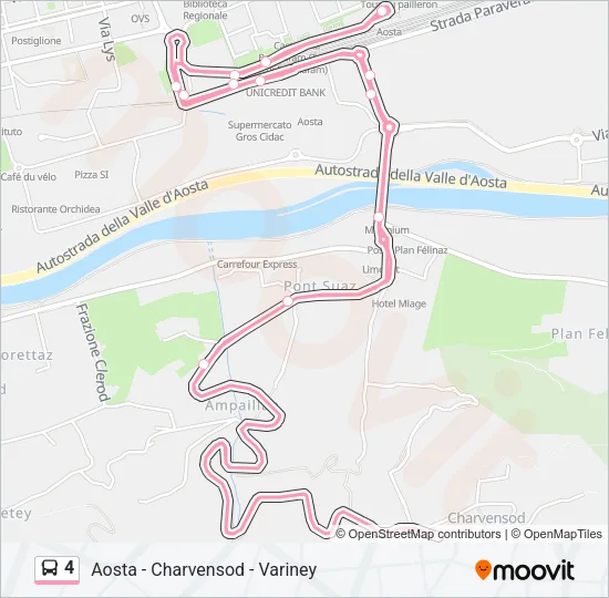 4 Bus Line Map