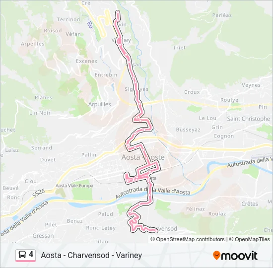 4 Bus Line Map