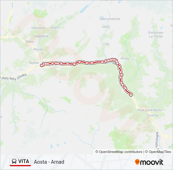 VITA Bus Line Map