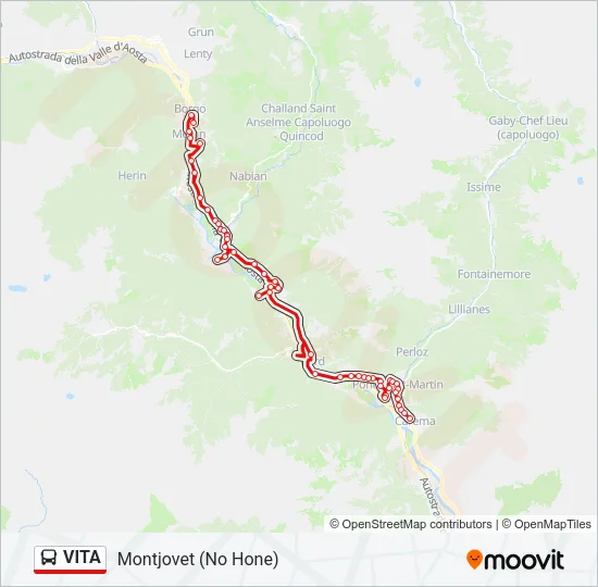 VITA Bus Line Map