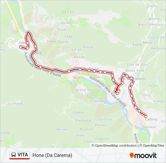 VITA Bus Line Map