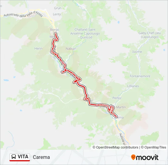 VITA Bus Line Map