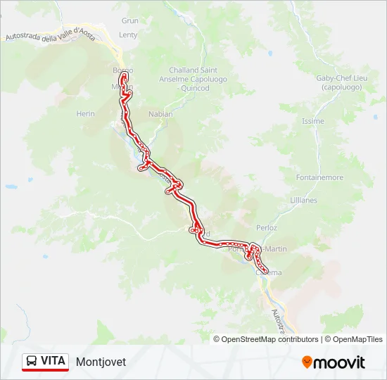 VITA Bus Line Map