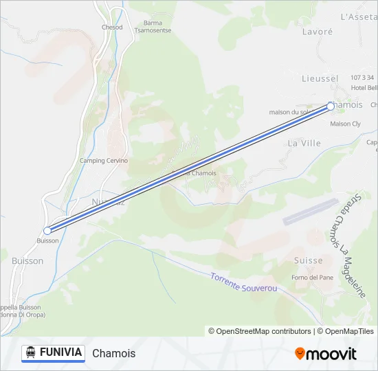 FUNIVIA Cable Car Line Map