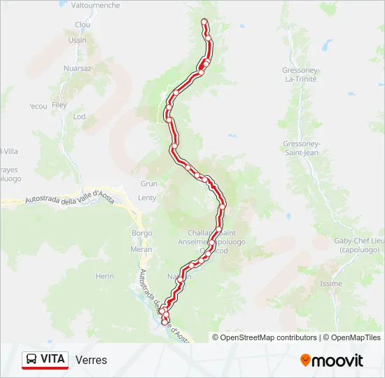 VITA Bus Line Map