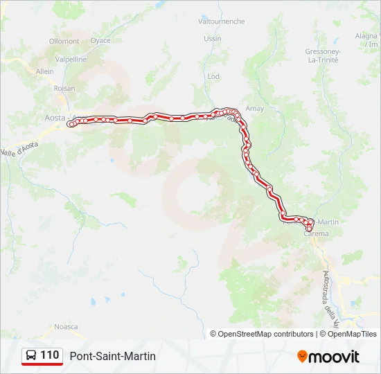 110 Bus Line Map
