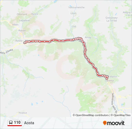 110 Bus Line Map