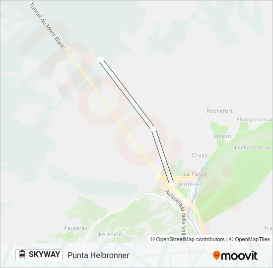 SKYWAY Cable Car Line Map