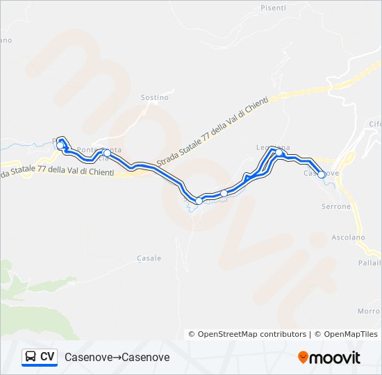 CV bus Line Map