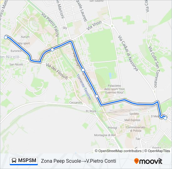 MSPSM Bus Line Map