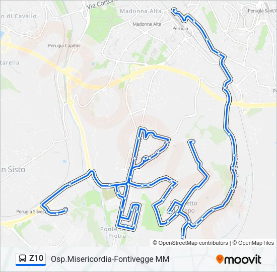 Z10 Bus Line Map