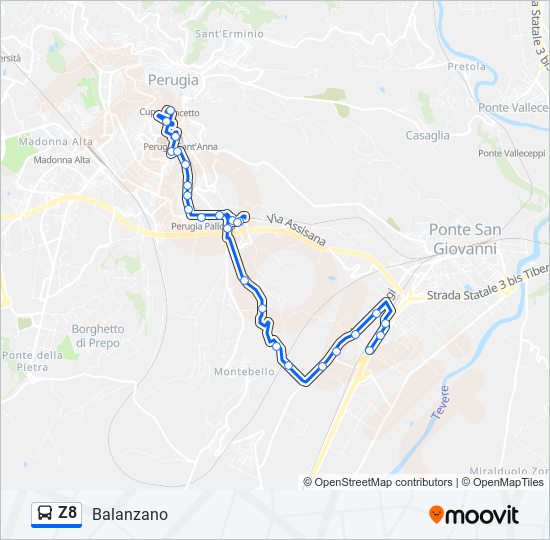 Z8 bus Line Map