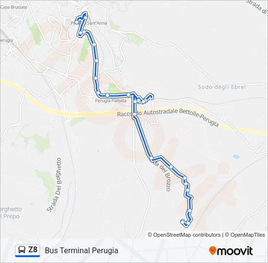 Z8 Bus Line Map