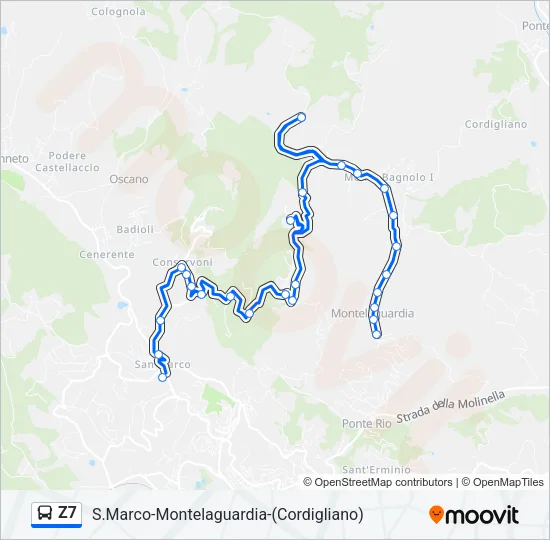 Z7 Bus Line Map