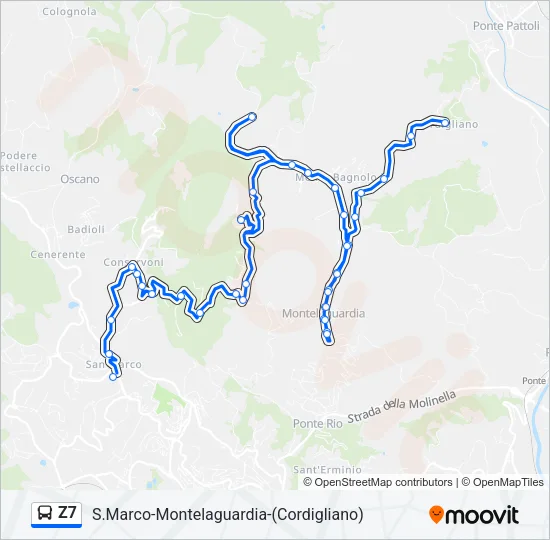 Z7 Bus Line Map
