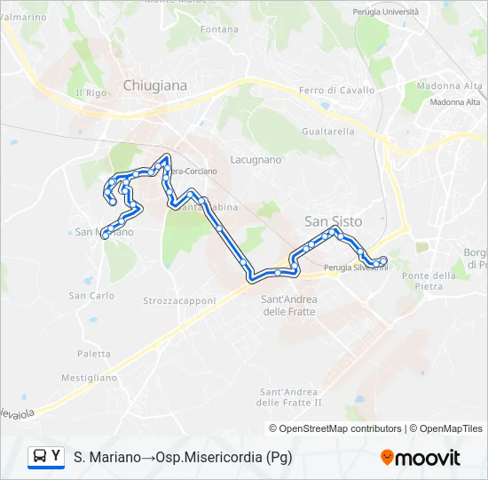 Y Bus Line Map