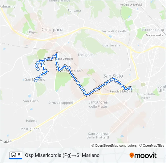 Y Bus Line Map