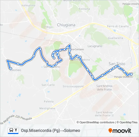 Y Bus Line Map