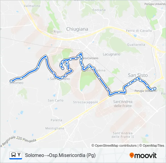 Y Bus Line Map
