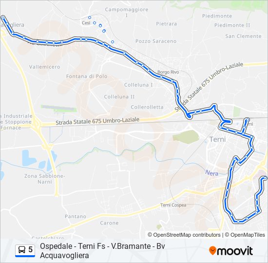 5 bus Line Map