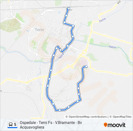 5 bus Line Map