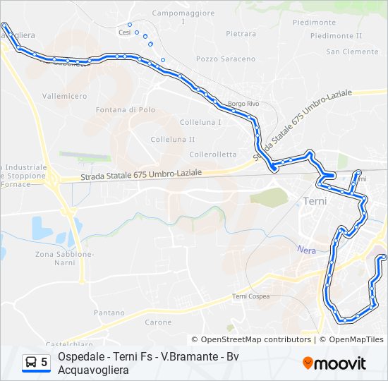 5 bus Line Map